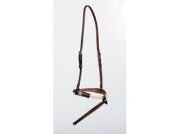 Rope noseband with flash  brass buckles
