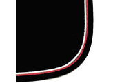 Saddle pad black/white and red cord pipings - All purpose