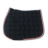 Saddle pad black/white and red cord pipings - All purpose