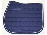 Saddle pad navy/navy and white cord pipings - All purpose