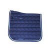 Saddle pad navy/white and toyal blue cord pipings - All purpose
