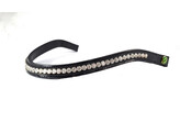 Brow band SILVER STONES / PATENT - PS black