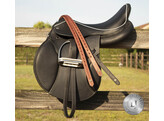 Stirrup leathers in Aniline leather - 135cm black