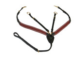 Collier de chasse elastique  boucles dore  CS noir-bord.