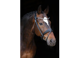 Bridle Limited browband Stellux rolled leather - FS black