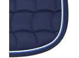 Saddle pad navy/white and toyal blue cord pipings - Dressage