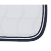 Saddle pad white/navy and white cord pipings and navy band - Pony