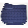 Saddle pad navy/navy and white cord pipings - Dressage