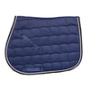 Saddle pad navy/navy and white cord pipings - Dressage